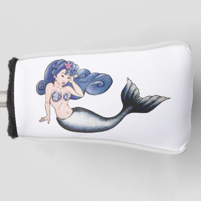 Rockabilly Mermaid Golf Head Cover (Front)