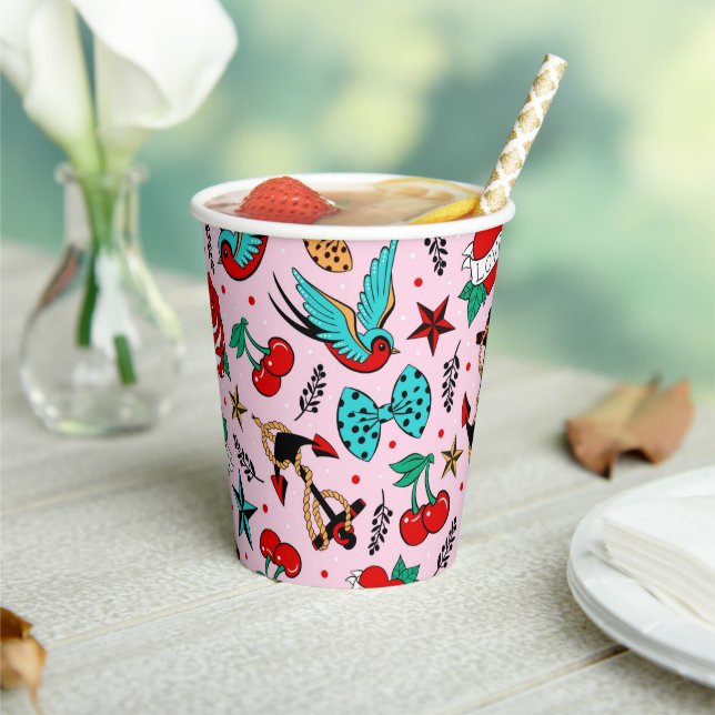 Rockabilly paper cups (Insitu)
