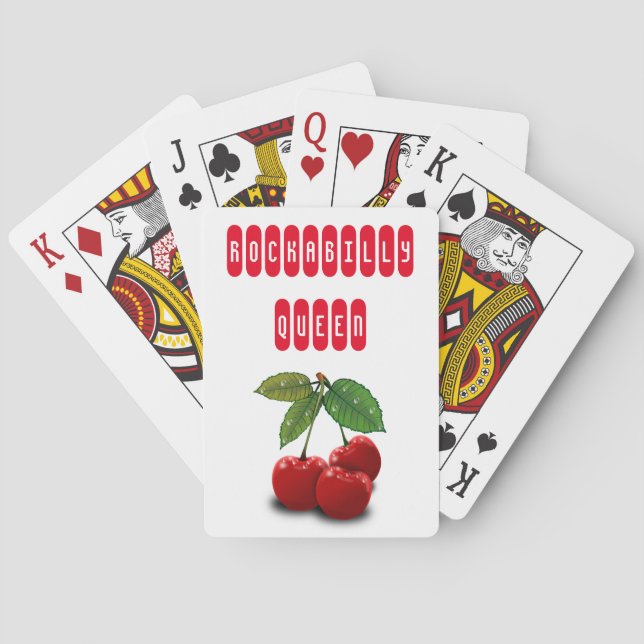 Rockabilly Queen Retro Playing Cards (Back)