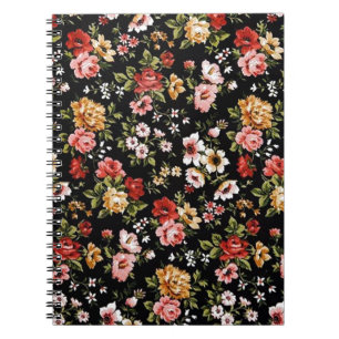 Rockabilly retro fifties floral daisies notebook