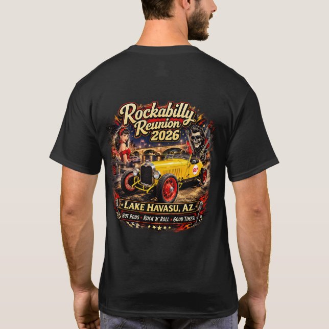 Rockabilly Reunion 2026 tumbler T-Shirt (Back)