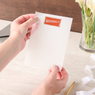 RockaBilly ripped white vellum papers Invitations