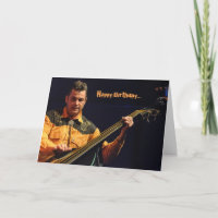 Rockabilly Stand-up Bass Player Birthday Card