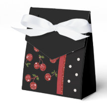 Rockabilly Very Cherry Cherries Black Favour Box