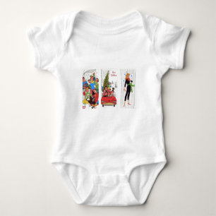 rockabilly vintage Christmas Baby Bodysuit