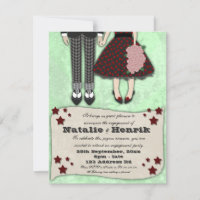 Rockabilly Wedding, 4.25x5.5 engagement
