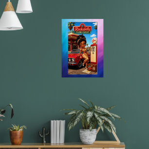 Rockachibi Gloria Dawn Vintage Poster