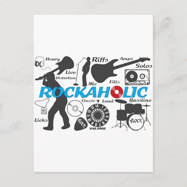 Rockaholic Postcard (Front)