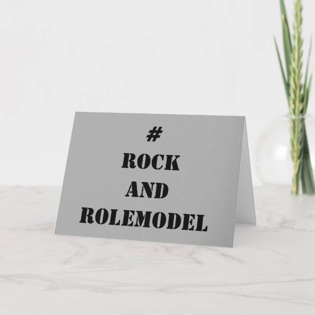 #RockandRolemodel - Black Editable. Card (Front)