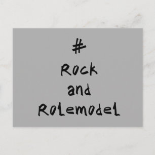#RockandRolemodel - Black. Postcard