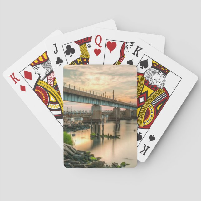 Rockaway Train Bridge Playing Cards (Back)