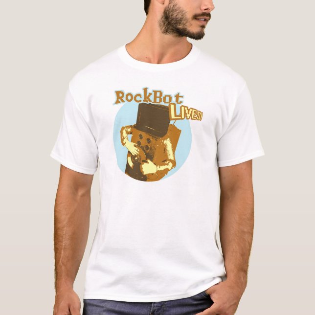 Rockbot Lives! T-Shirt (Front)