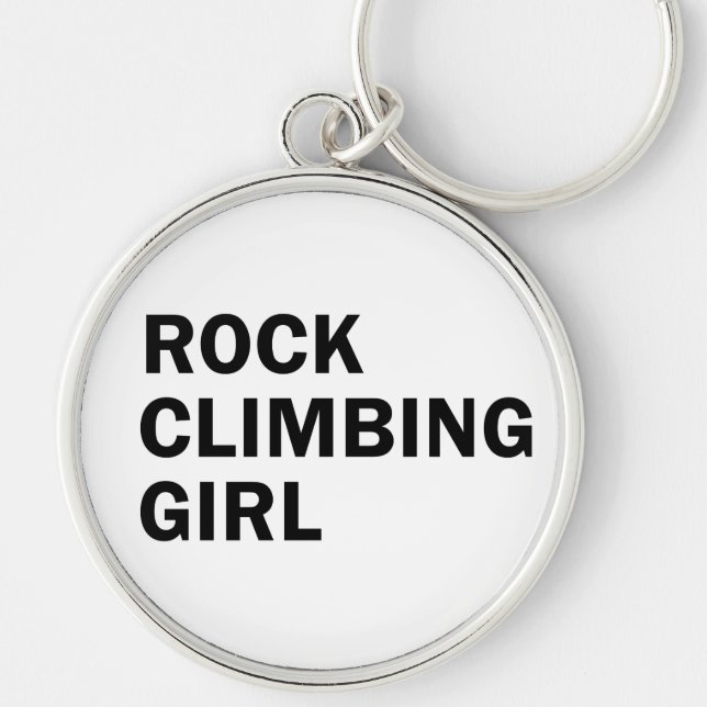 Rockclimbing girl key ring (Front)
