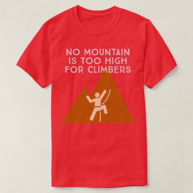 Rockclimbing mountain T-Shirt (Design Front)
