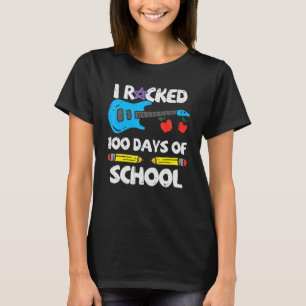 Rocked 100 Days Of School Guitar 100th Day Smarter T-Shirt