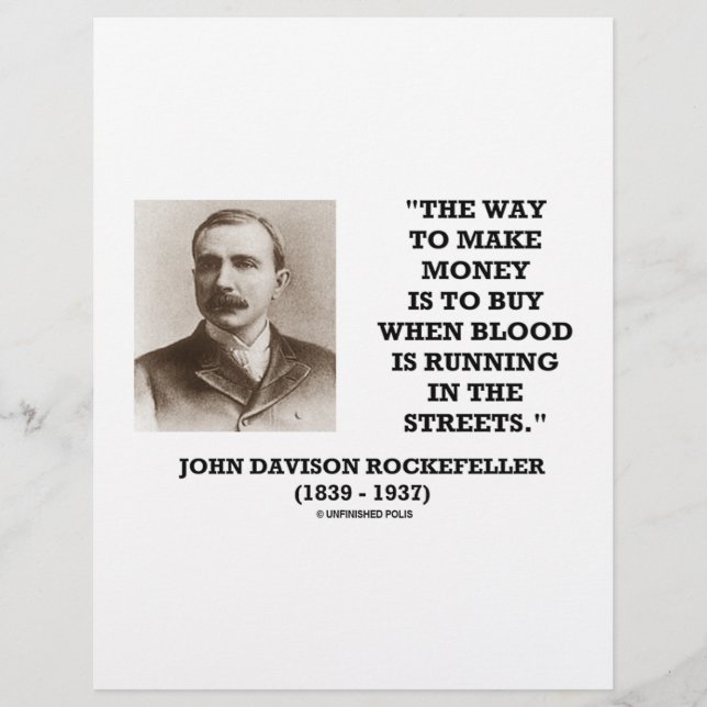 Rockefeller Buy When Blood Is Running In Streets (Front)