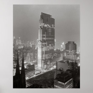 Rockefeller Centre, 1933. Vintage Photo Poster