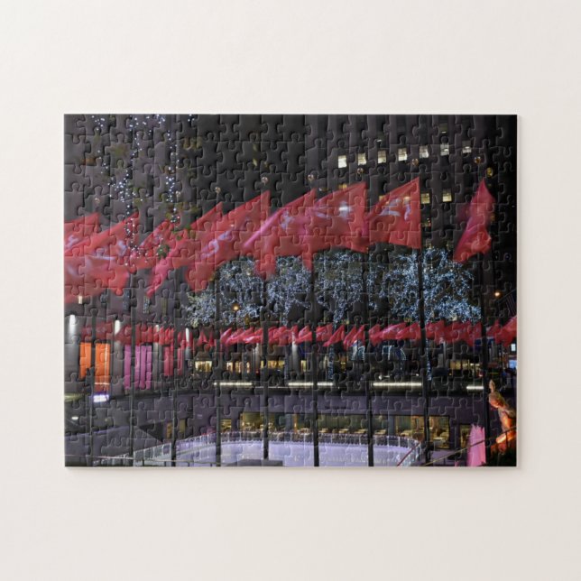 Rockefeller Centre Ice Skating Rink NYC Photograph Jigsaw Puzzle (Horizontal)