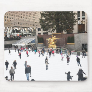Rockefeller Centre Ice Skating Rink NYC Photograph Mouse Pad