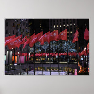 Rockefeller Centre Ice Skating Rink NYC Photograph Poster