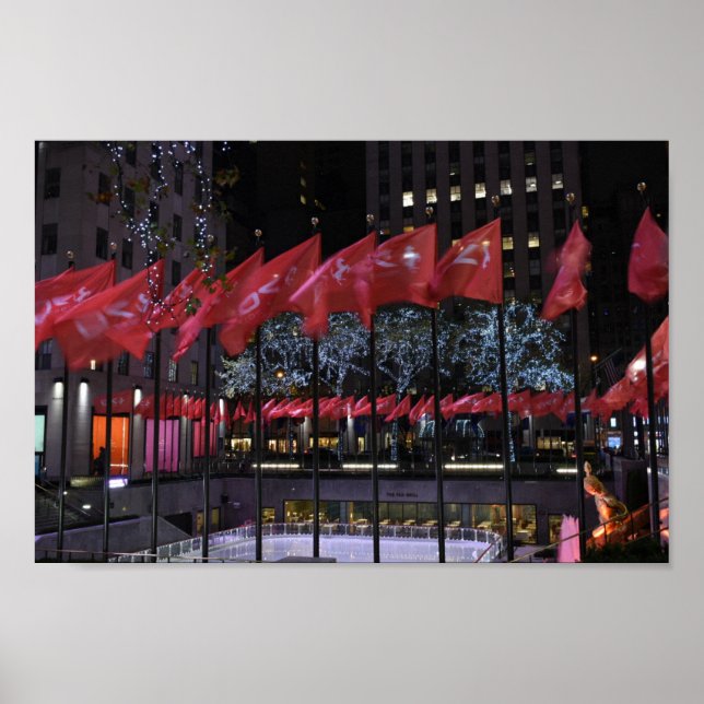 Rockefeller Centre Ice Skating Rink NYC Photograph Poster (Front)