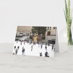 Rockefeller Centre Merry Christmas Ice Rink NYC Holiday Card