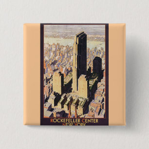 Rockefeller Centre New York 15 Cm Square Badge