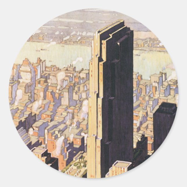Rockefeller Centre New York Classic Round Sticker (Front)
