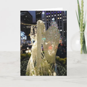 Rockefeller Plaza NYC Christmas Angel Holiday Card