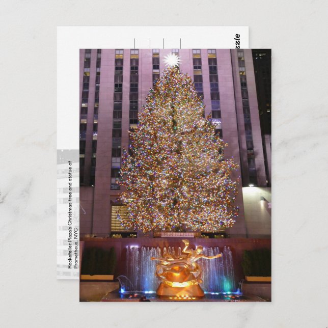 Rockefeller Plaza's Christmas Tree - postcard (Front/Back)
