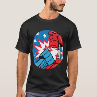 Rockem Sockem USA Campaign Button Tee