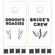 Rocker Bride & Groom Rock & Roll Cornhole Set