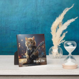 Rocker Cat Plaque