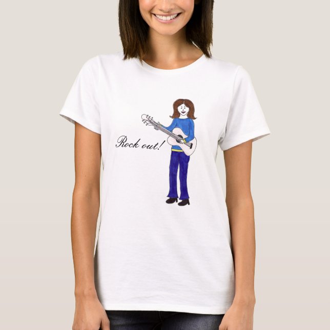 Rocker Chic' Guitar Player T-Shirt (Front)