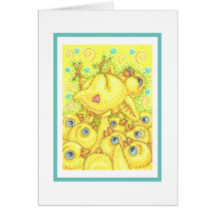 ROCKER CHICK, EASTER MOSH PIT NOTE GREETING CARD V
