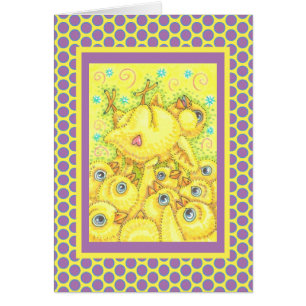 ROCKER CHICK, EASTER MOSH PIT NOTE GREETING CARD V