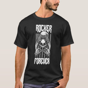Rocker Forever Us Flag Fan Proud Patriotic Rock Mu T-Shirt