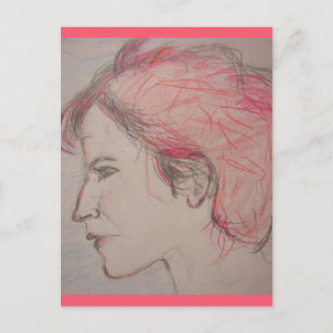 rocker girl portrait postcard