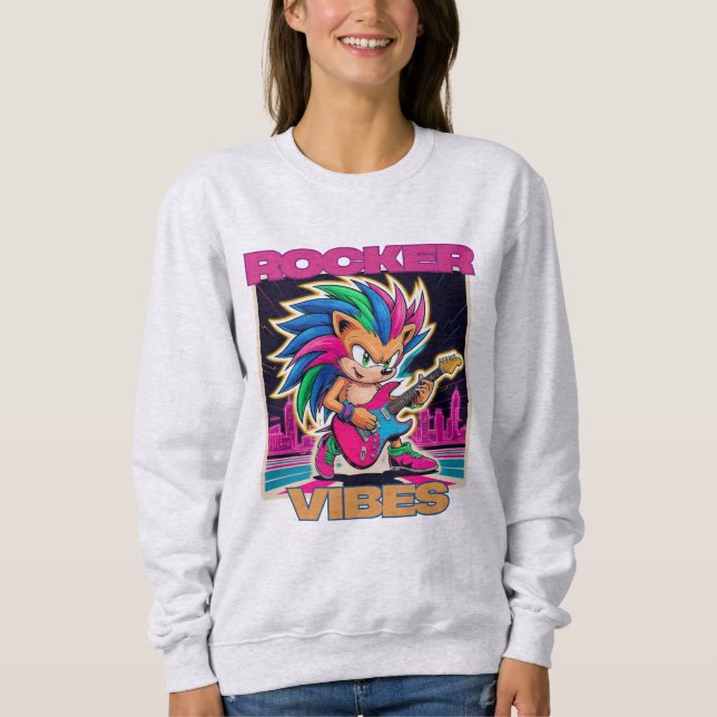 Rocker Hedgehog Sweatshirt (Front)