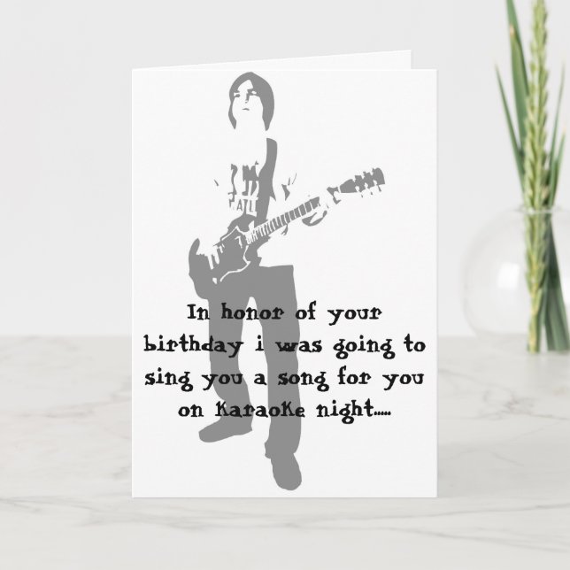 rocker, In honour of your birthday i was going Card (Front)