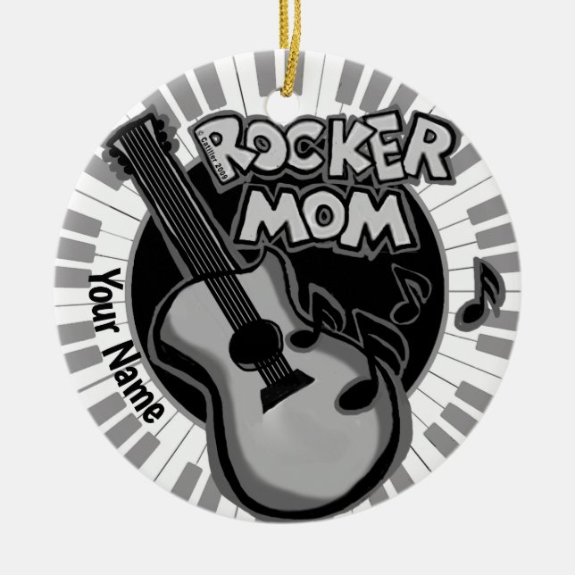 Rocker Mum  ornament (Front)