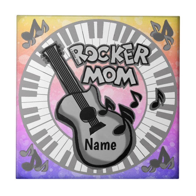 Rocker Mum  Tile (Front)