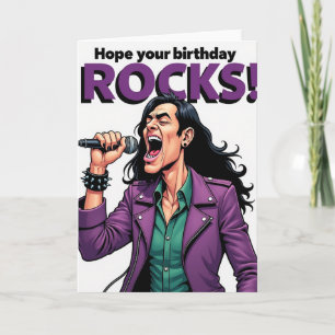 Rocker Singer Birthday Card