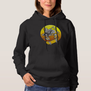 Rocker Skater Skeleton Cap Cool Halloween Punk Ska Hoodie