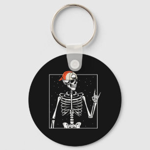 Rocker Skeleton Cap Skater Cool Halloween Punk  Key Ring