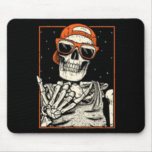 Rocker Skeleton Hand Rock On Costume Fun Halloween Mouse Pad