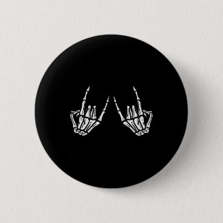 Rocker Skeleton Hand Rock On Costume Funny Hallowe 6 Cm Round Badge