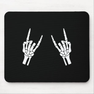 Rocker Skeleton Hand Rock On Costume Funny Hallowe Mouse Pad