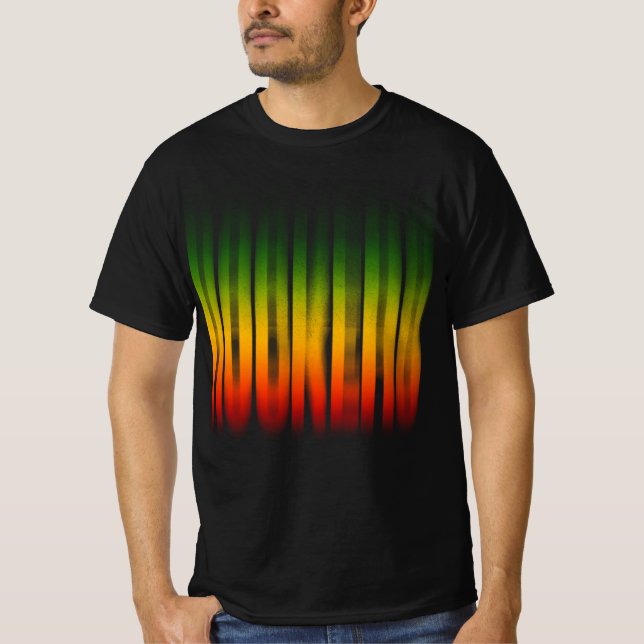 Rockers Blurred Effect Typography Rasta Reggae T-Shirt (Front)