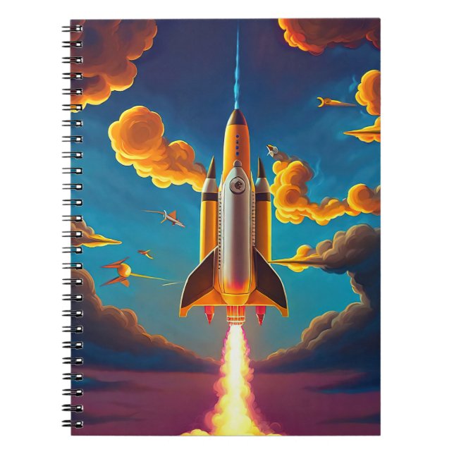 Rocket at sunset notebook (Front)